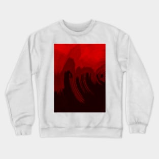 Red and Black Abstract Painting Crewneck Sweatshirt